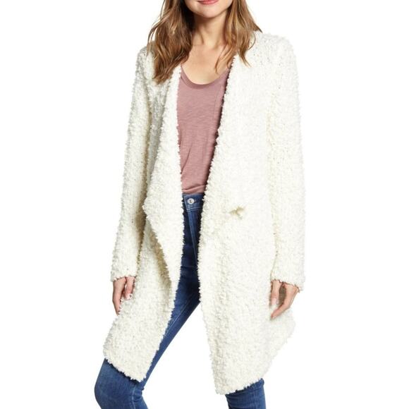 1. State Sweaters - 1. State Antique White Golden Hour Drape Front Cardigan NWT Womens Size Small